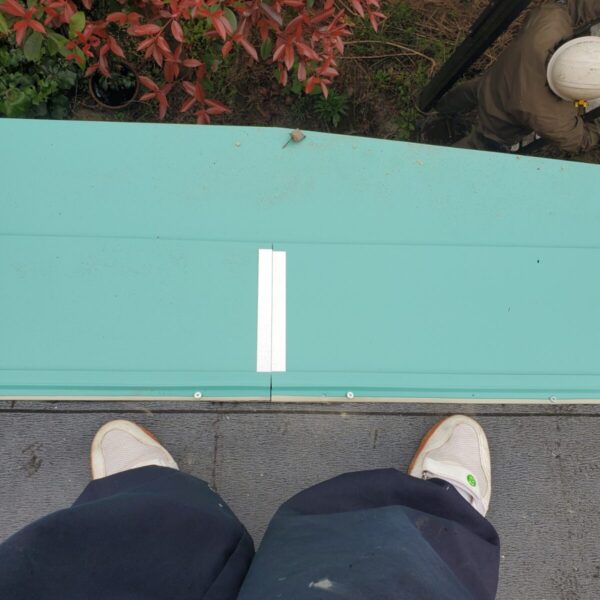 静岡県富士宮市　銅板屋根葺き替え工事　ガルバリウム鋼板一文字葺き（2）