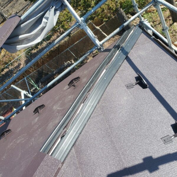 静岡県駿東郡小山町　瓦屋根葺き替え工事　ガルバリウム鋼板横葺き（3）