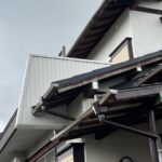 静岡県富士市比奈　玄関庇の葺き替えおよび壁補強工事　壁の施工（5）