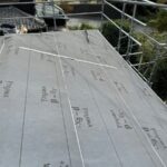 裾野市下和田・カバー工法②既存のスレート屋根の上に防水シートと雨仕舞いを施工（雨漏り対策）9
