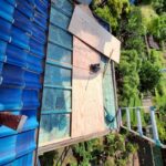 静岡県沼津市　Y様邸　玄関上の庇屋根　カバー工法　合板増し張りからスタート！