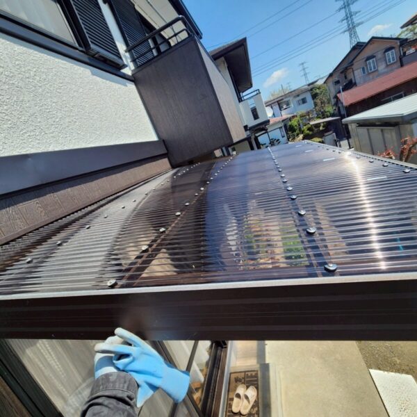 静岡県富士宮市　W様邸　テラス屋根の交換工事をおこないました！
