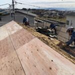 静岡県富士市　K様邸　屋根葺き替え工事　野地板増し張りで強度のある屋根に